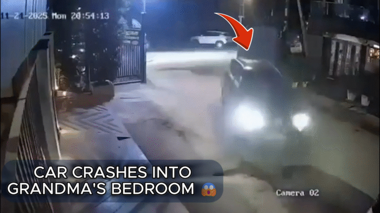 Delhi Accident: Car Crashes Into Woman’s Bedroom, Stops Inches From Her Bed | CCTV Footage