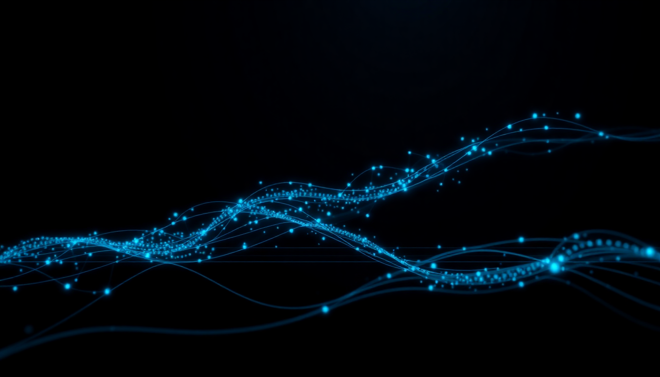 Abstract illustration representing AI systems filtering and prioritizing online information.